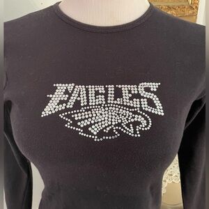 Philadelphia Eagles Custom Crystal Embellished Womens Top~Medium